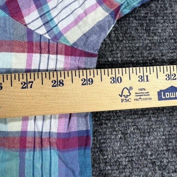 Ralph Lauren Shirt Mens Big 3X Blue Indian Madras Plaid Short Sleeve Cotton - Picture 8 of 15